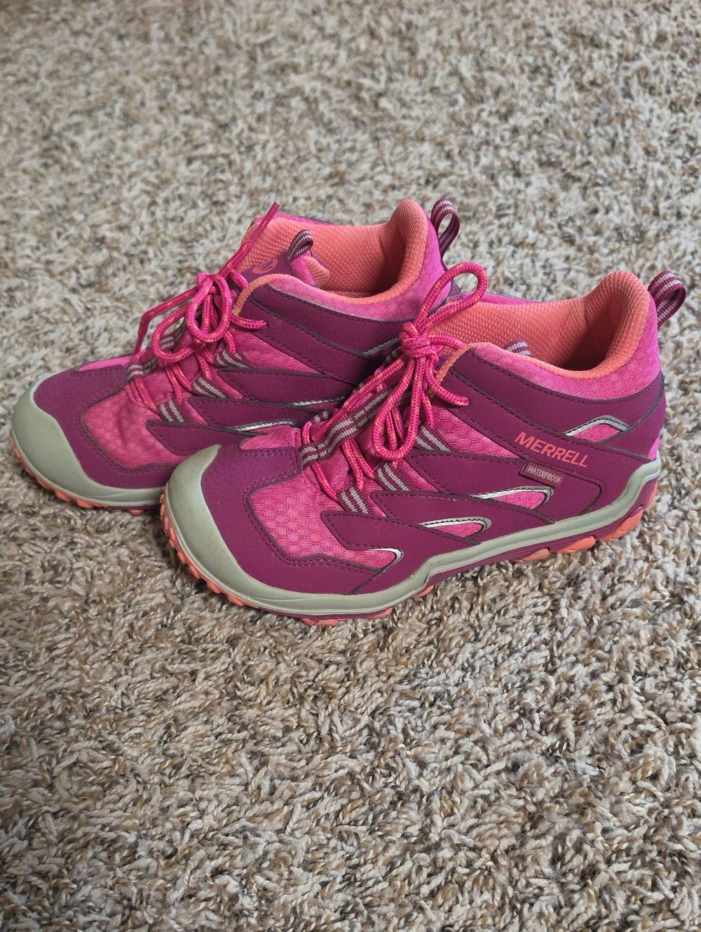 Merrell Girls's Pink and Coral Trail Sneakers